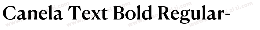 Canela Text Bold Regular字体转换